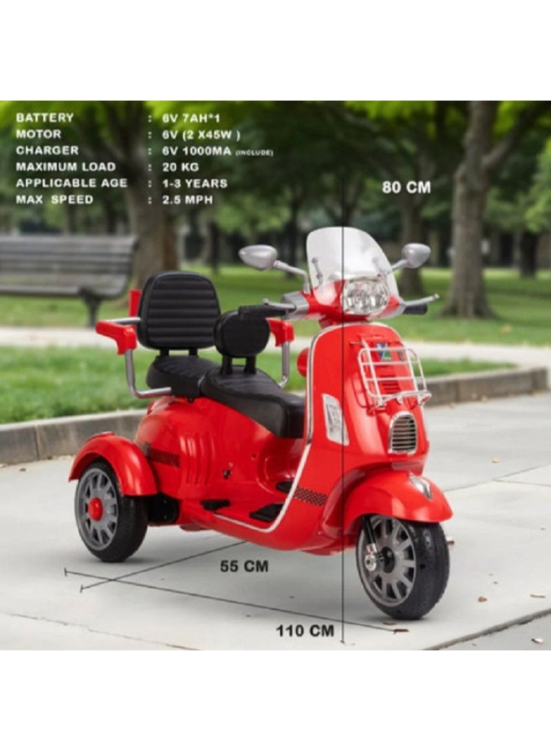 VESPA سكوتر فيسبا بمقعدين أحمر LB-1388/HLW-1388 - Image 5